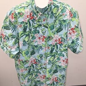 Polo by Ralph Lauren Light Blue Tropical Floral Button-Down Shirt
